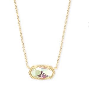 Kendra Scott Elisa Gold Necklace In Dichroic Glass